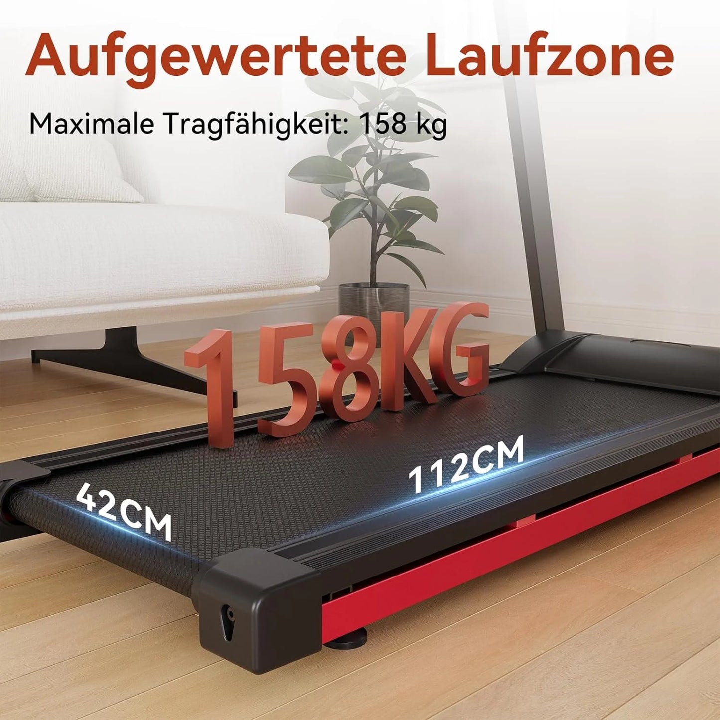 Superun 3.5HP Foldable Treadmill with Incline and App Control