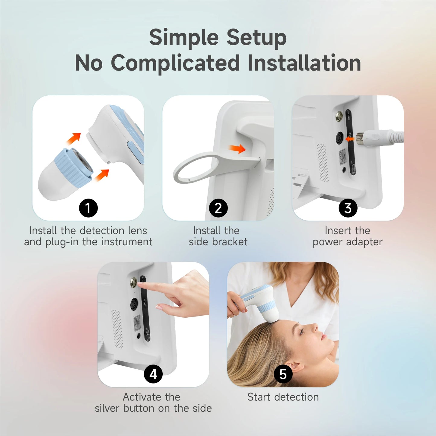 USB Electric Nano Microneedle Pen for Facial Care with Nibs
