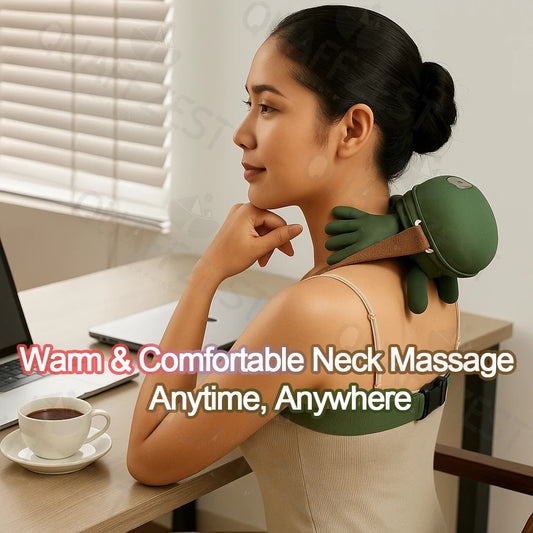 Wireless Neck And Shoulder Kneading Massager With Brushless Motor