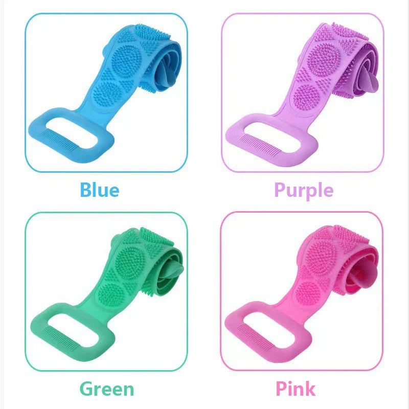 Silicone Back Scrubber Massage Exfoliating Bath Brush Sponge