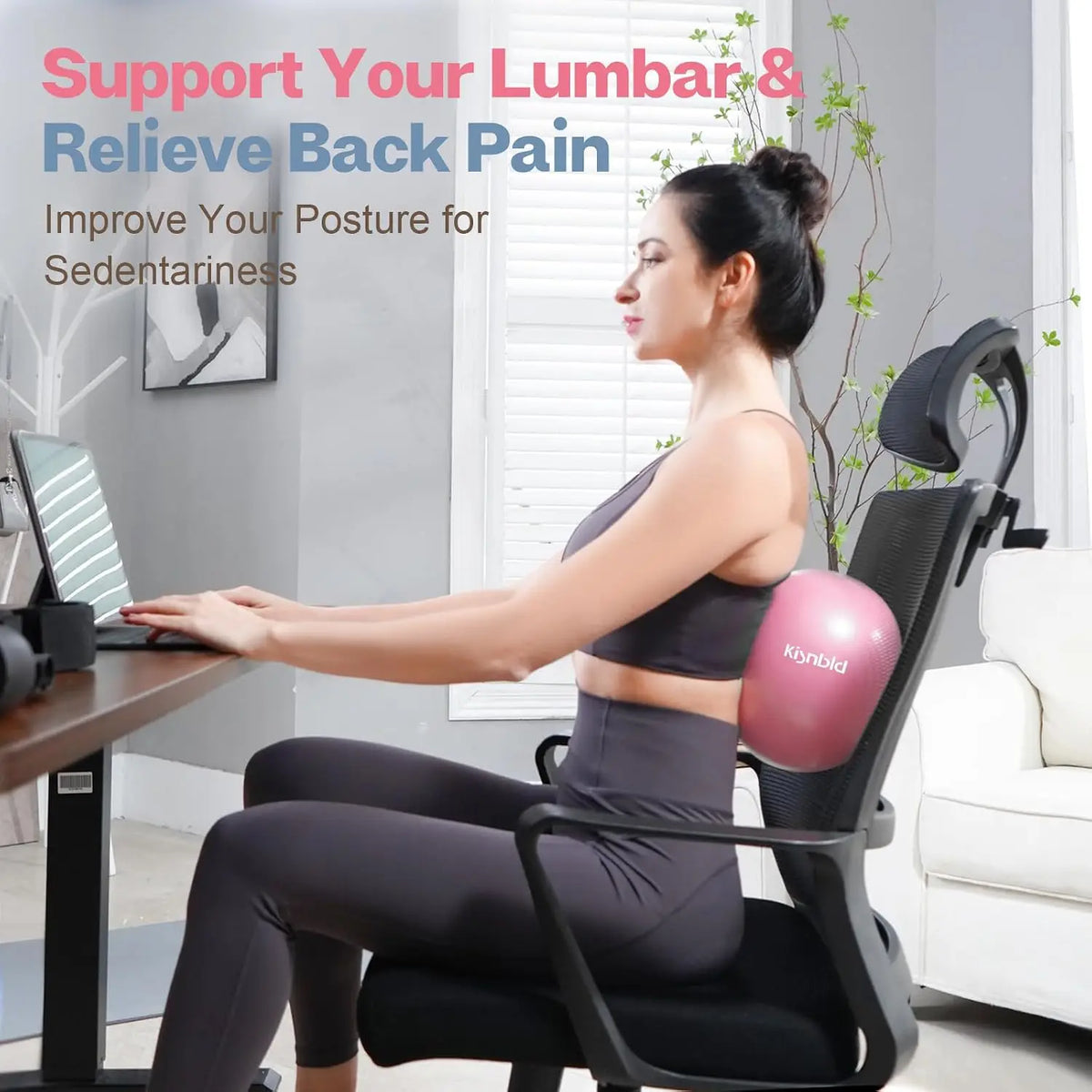 Kisnbld Mini Pilates Exercise Yoga Ball For Core Strength
