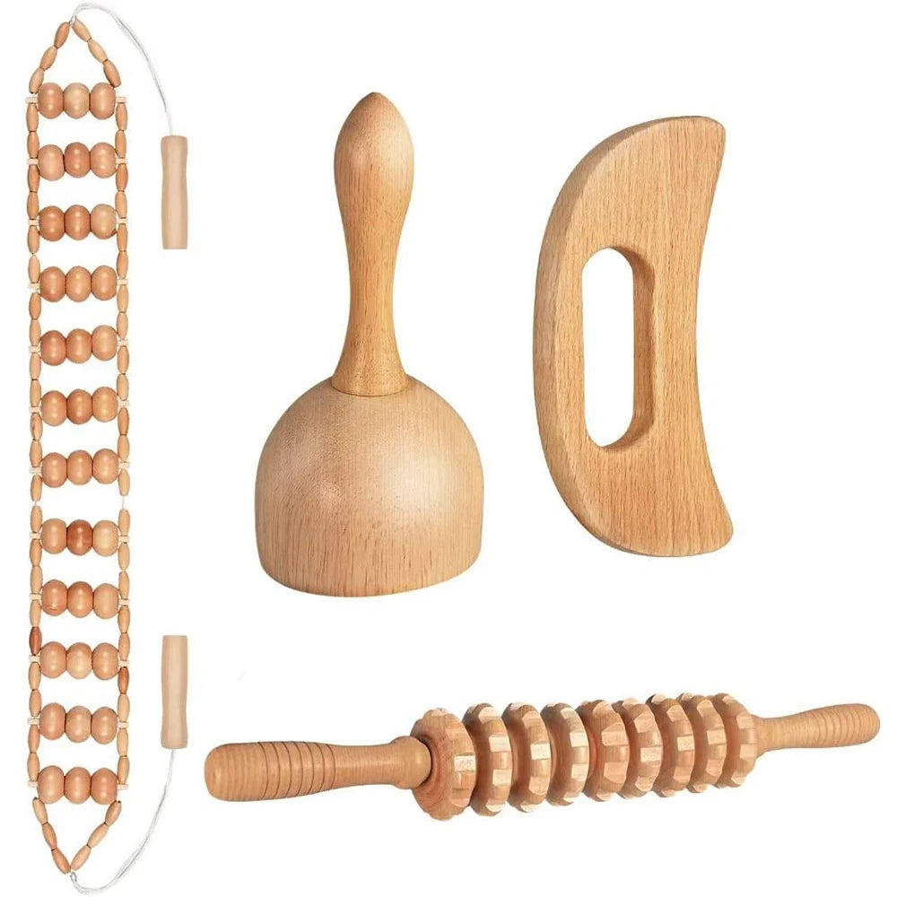 Wood Therapy Massage Tools Maderoterapia Kit for Body Contouring