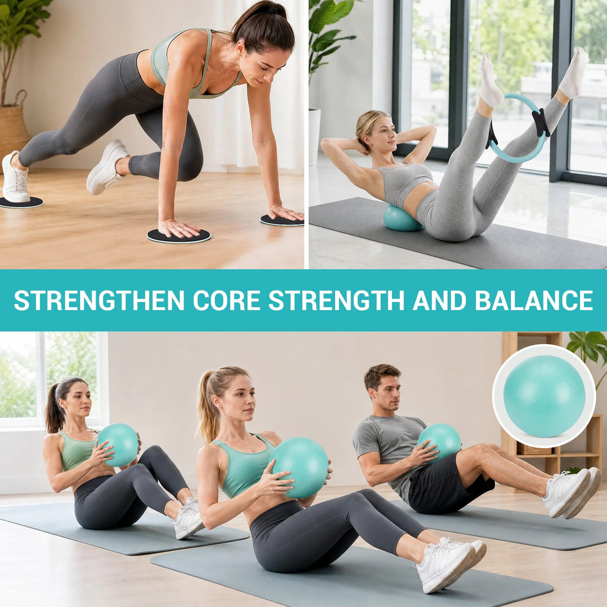 Premium Pilates Training Set With Exercise Bands And Accessories