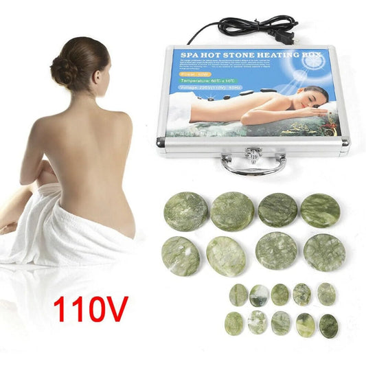 Hot Stone Massage Set With Warmer For Home Spa Relaxation