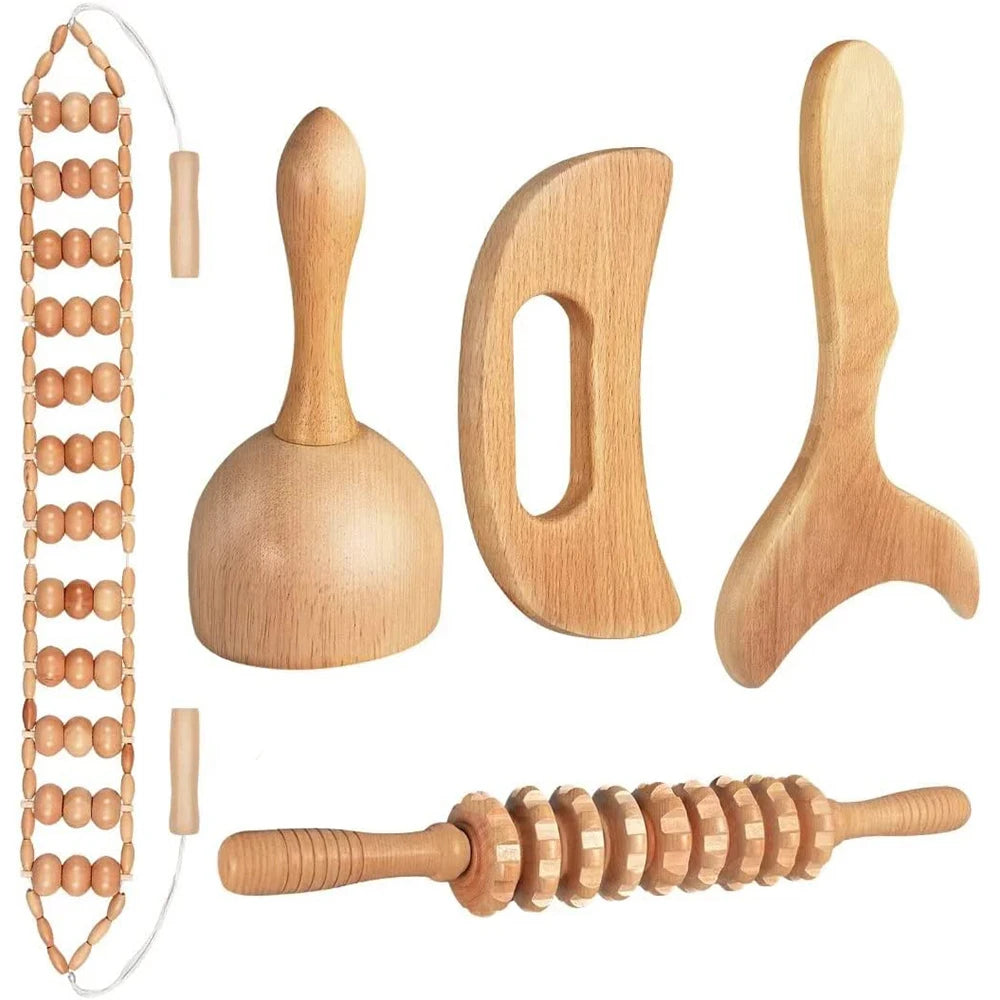 Wood Therapy Massage Tools Maderoterapia Kit for Body Contouring