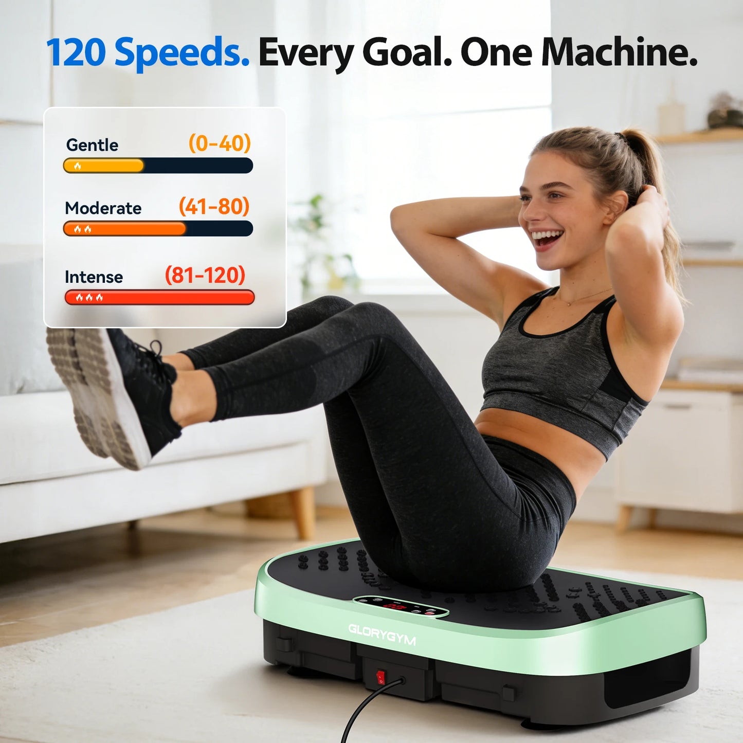 Vibration Plate Exercise Machine For Home Gym Fat Burning Speeds