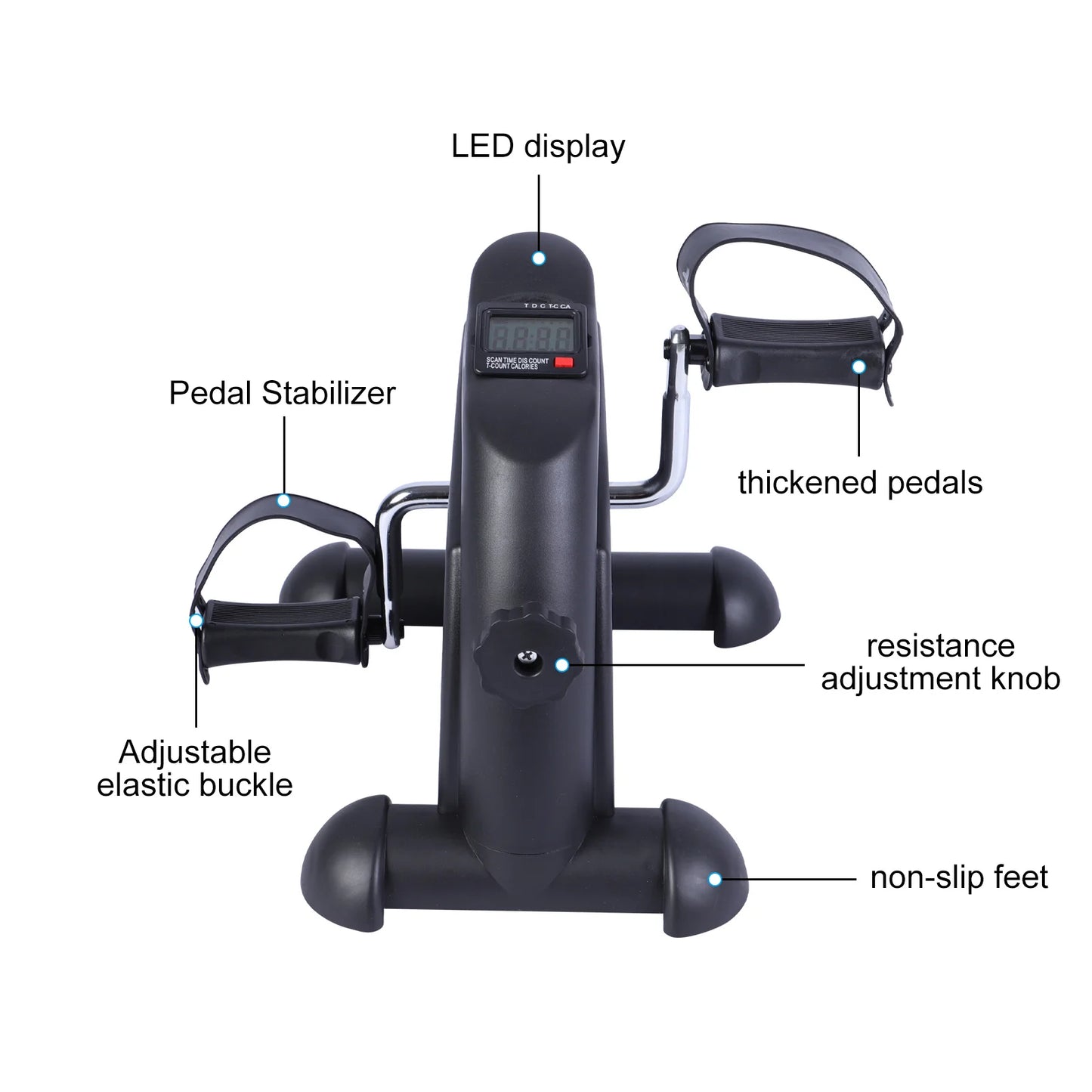 Portable Under Desk Mini Exercise Bike With LCD Monitor