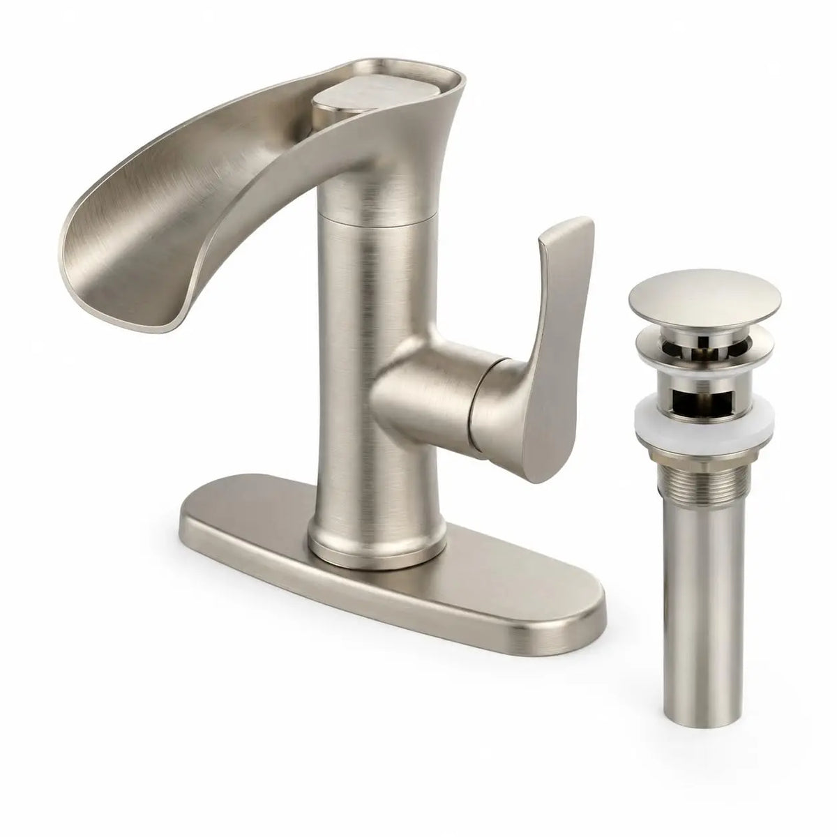 HiMISS Waterfall Bathroom Faucet Dual Handle Sink Tap