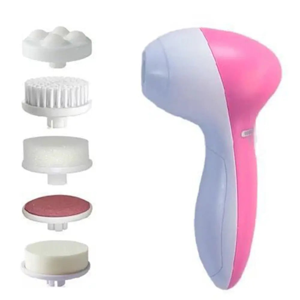 Five In One Electric Facial Cleansing Brush Massager