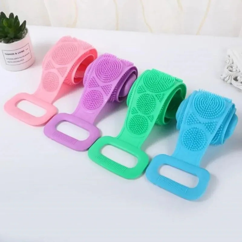 Silicone Back Scrubber Massage Exfoliating Bath Brush Sponge