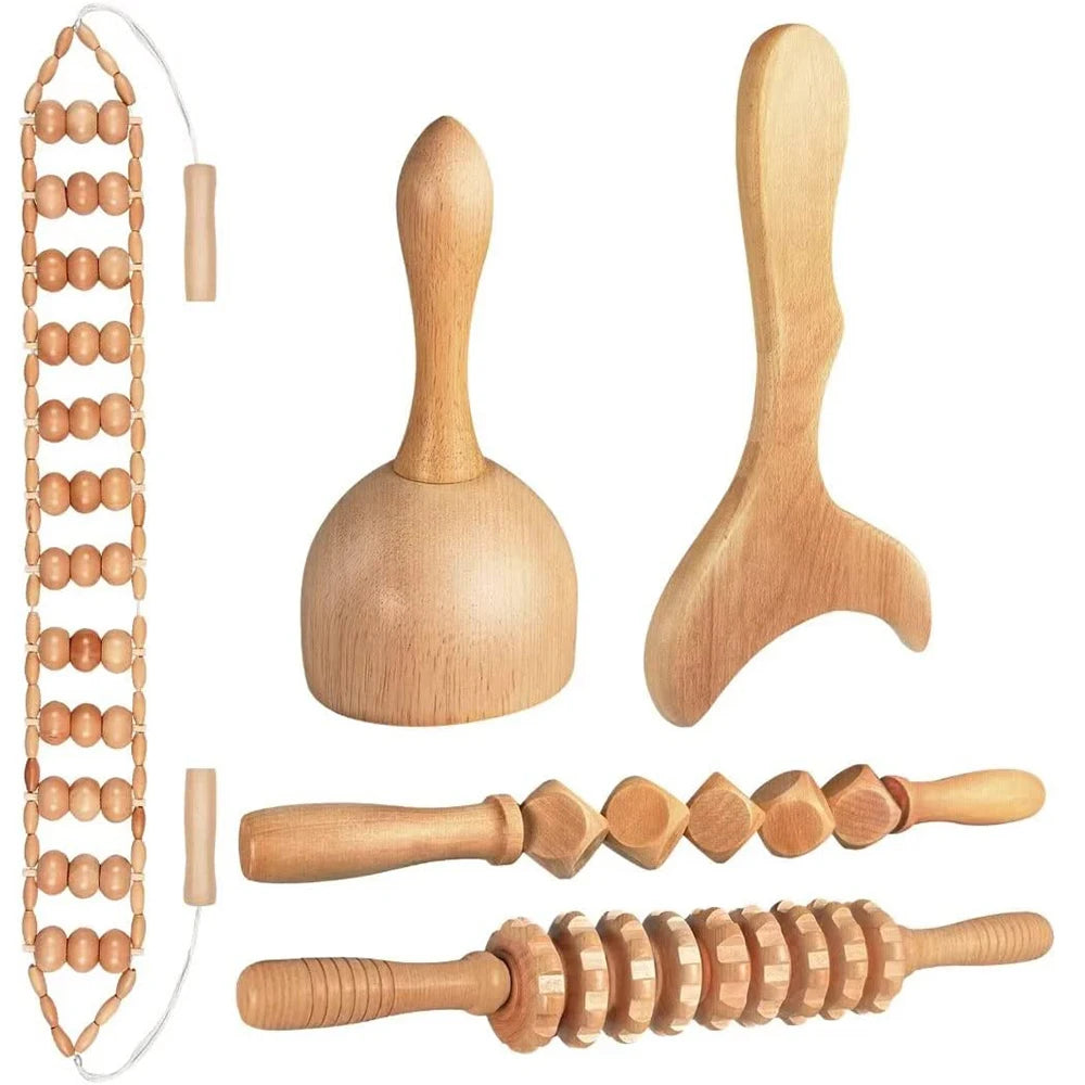 Wood Therapy Massage Tools Maderoterapia Kit for Body Contouring