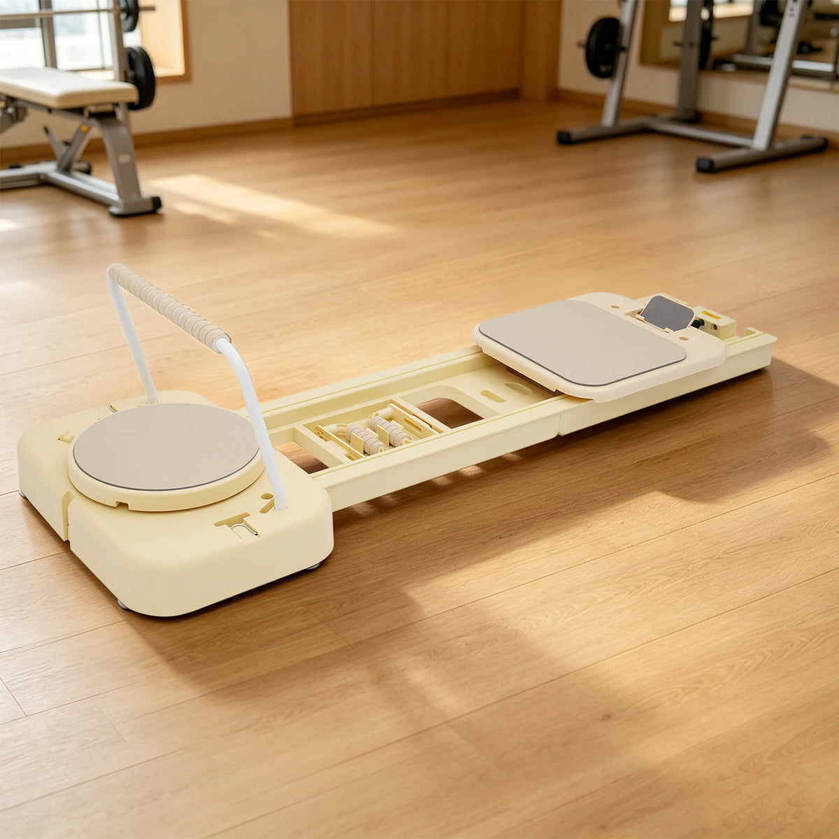 Foldable Pilates Fitness Board With Tension Bands And Balance Trainer