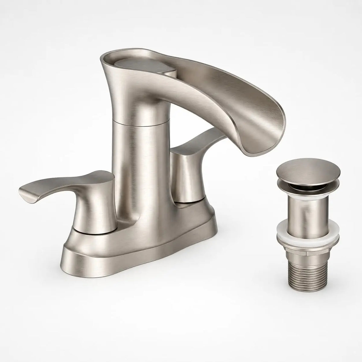 HiMISS Waterfall Bathroom Faucet Dual Handle Sink Tap
