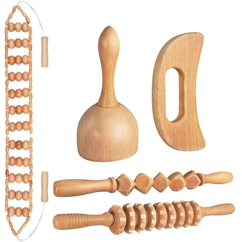 Wood Therapy Massage Tools Maderoterapia Kit for Body Contouring
