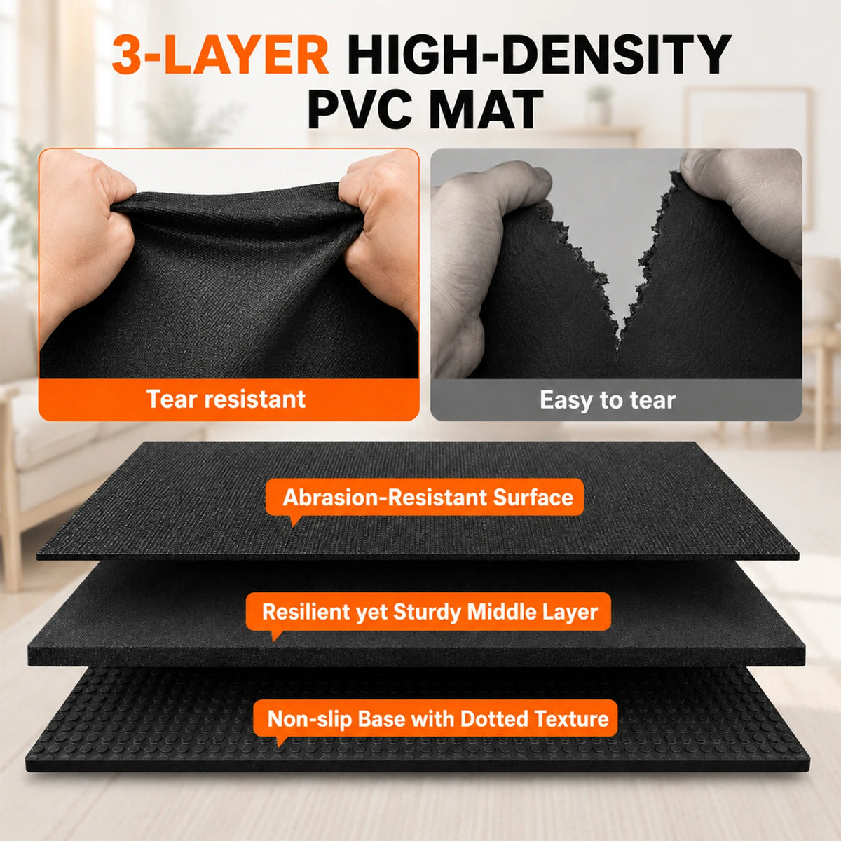 Professional Non Slip Double Yoga Mat Home Gym Fitness Training