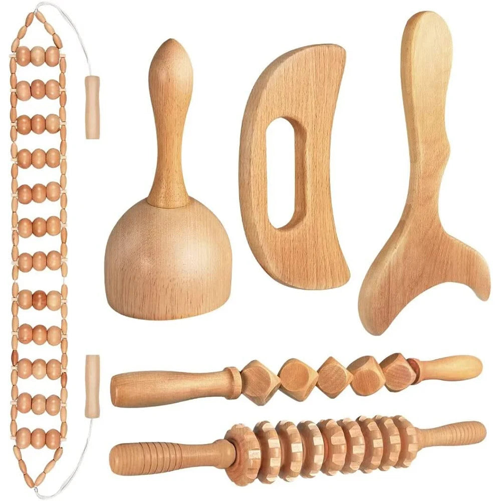 Wood Therapy Massage Tools Maderoterapia Kit for Body Contouring