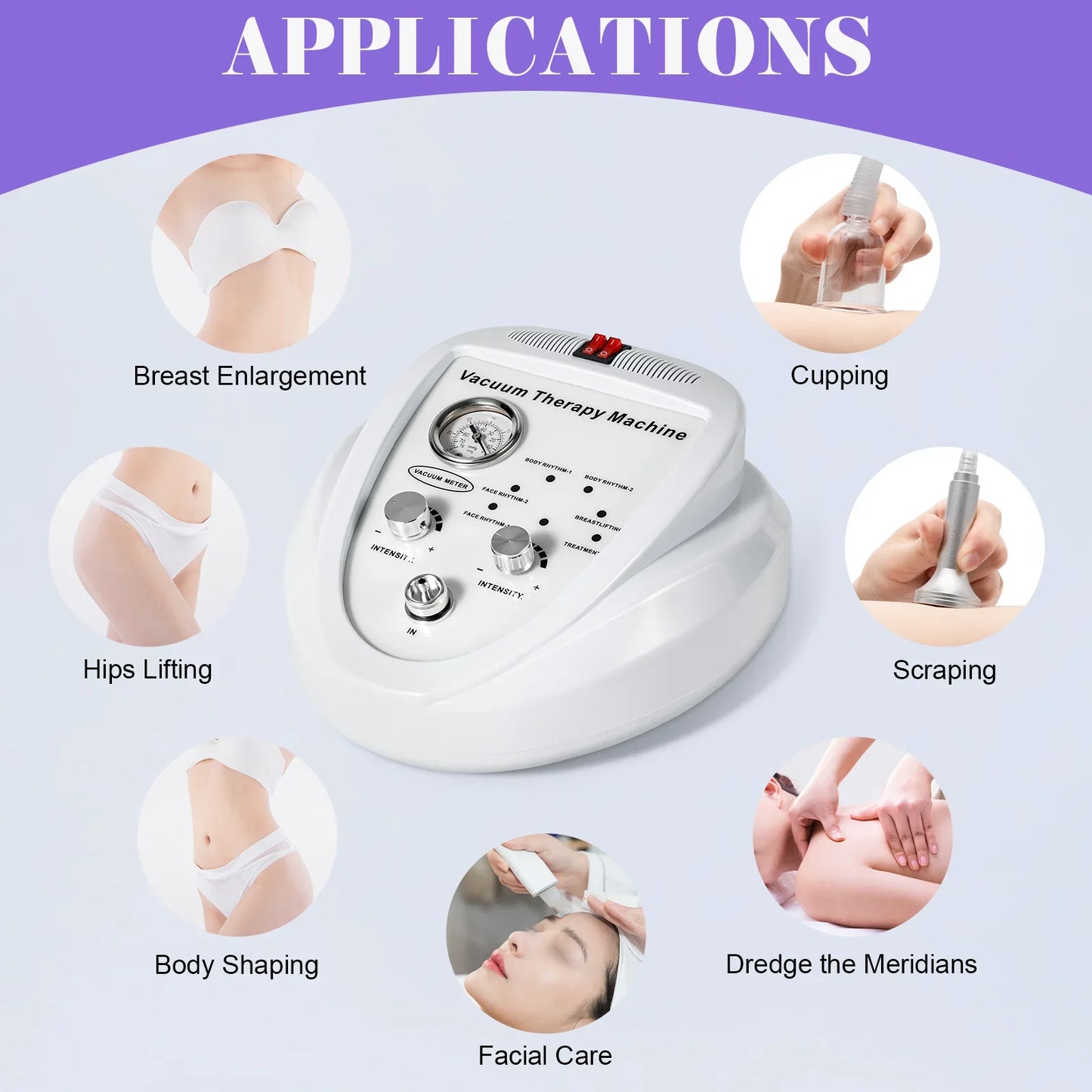 Vacuum Therapy Machine With 24 Cups And 3 Pumps For Body Shaping