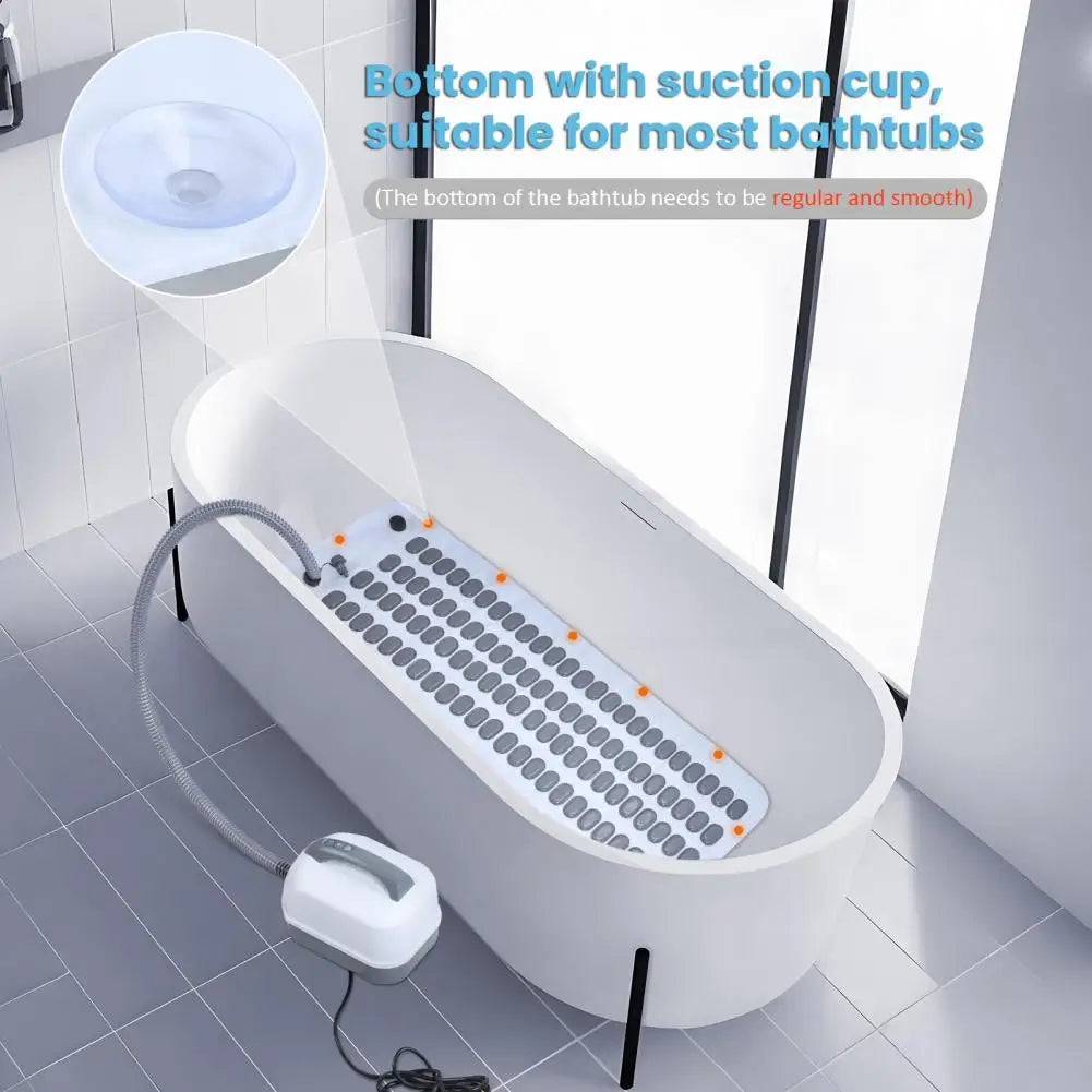 Portable Spa Bubble Bath Mat With Remote And Pillow