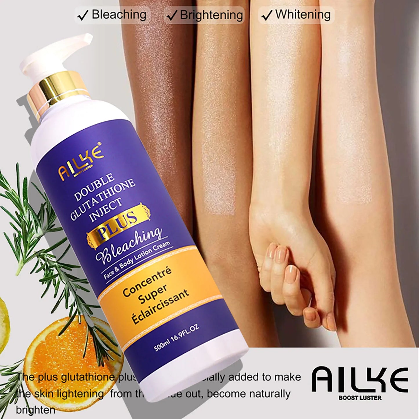 AILKE Glutathione Body Lotion Whitening Moisturizer For Women